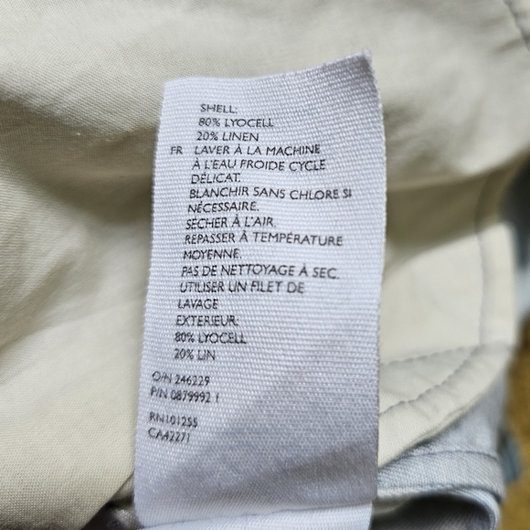 COS Abstract Printed Linen Lyocell Dress W/t Pocket Wrap Tie Front Sz 2 - 19"ptp - Picture 14 of 14